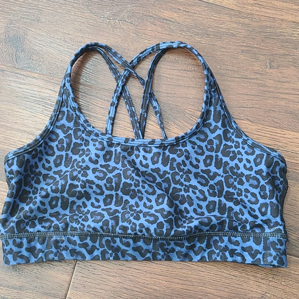 WITH wear it to heart blue cheetah leopard bra M